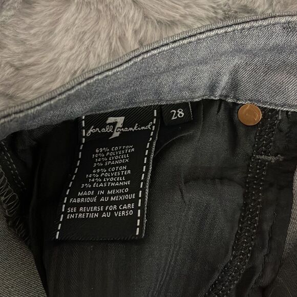 7 For All Mankind Croc-print ankle skinny jeans - Picture 6 of 6